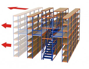 estanterias con base móvil para palets