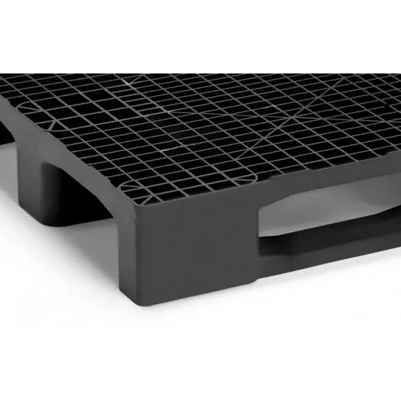 PALET EUROPEO DE PLÁSTICO REFORZADO 3 PATINES, 1.200 x 800 x 160 mm. (Largo x Ancho x Alto)