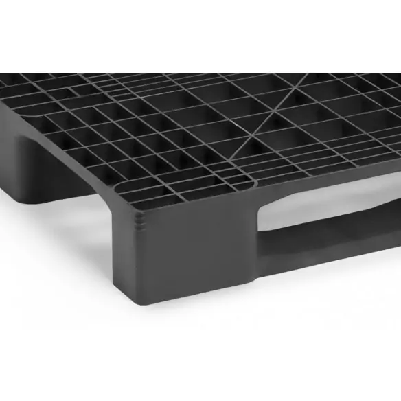 PALET AMERICANO DE PLÁSTICO APILABLE 3 PATINES, 1.200 x 1.000 x 150 mm. (Largo x Ancho x Alto)