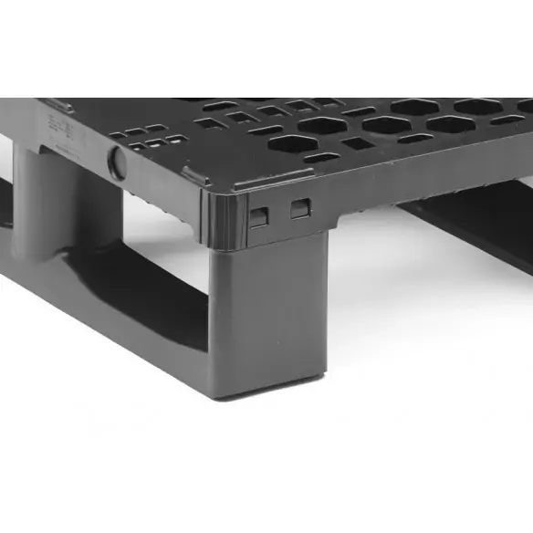 PALET DE PLÁSTICO REPARABLE 3 PATINES, 800 x 600 x 160 mm. (Largo x Ancho x Alto)