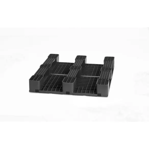PALET AMERICANO DE PLÁSTICO APILABLE 3 PATINES, 1.200 x 1.000 x 155 mm. (Largo x Ancho x Alto)