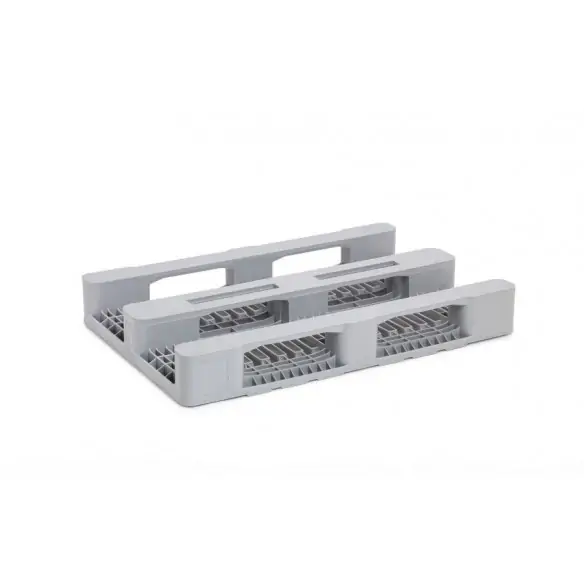 PALET EUROPEO DE PLÁSTICO APILABLE H1 HIGIÉNICO 3 PATINES, 1.200 x 800 x 160 mm. (Largo x Ancho x Alto)