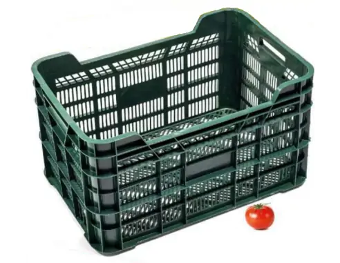 CAJA AGRÍCOLA APILABLE REJILLADA, 600 x 400 x 320 mm.