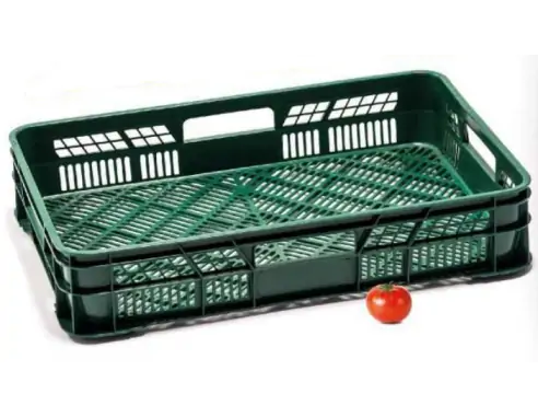 CAJA AGRÍCOLA APILABLE REJILLADA, 600 x 400 x 110 mm.