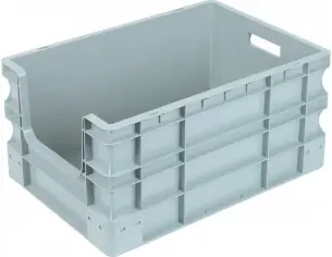 EUROCONTENEDOR FRENTE ABIERTO APILABLE, 600 x 400 x 290 mm.