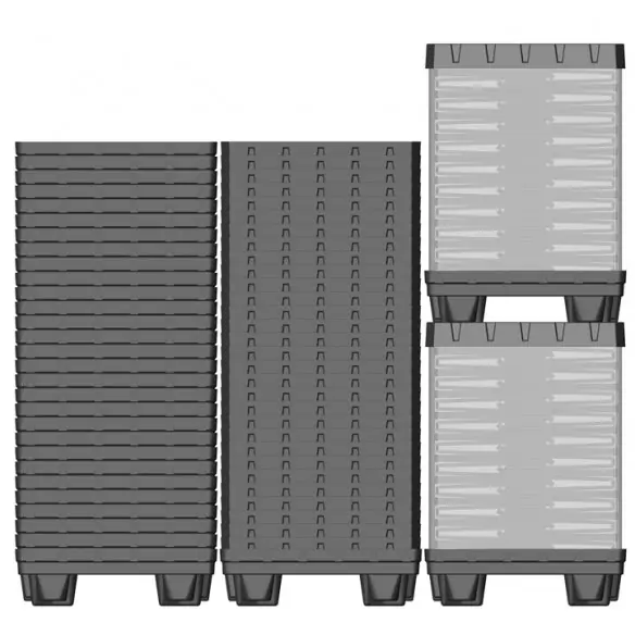 CONTENEDOR PLEGABLE SÓLIDO, 800 x 600 mm. (LxF)