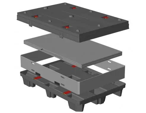 CONTENEDOR PLEGABLE SÓLIDO, 1.200 x 800 mm. (LxF)