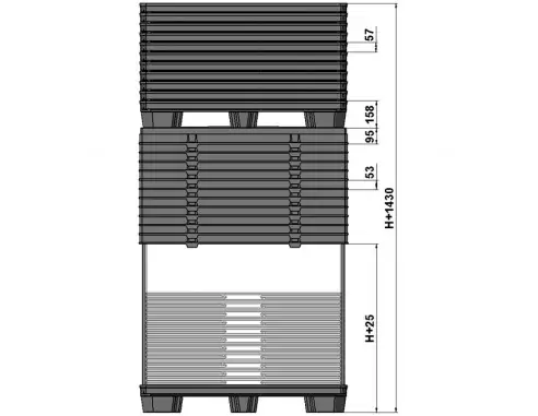 CONTENEDOR PLEGABLE SÓLIDO, 1.200 x 1.000 mm....