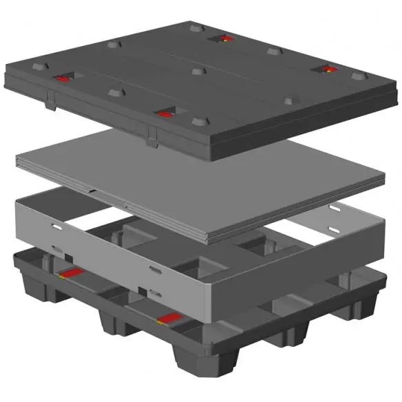 CONTENEDOR PLEGABLE SÓLIDO, 1.200 x 1.000 mm. (LxF)