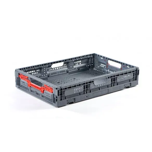 CAJA PLEGABLE REJILLADA, 600 x 400 x 115 mm.