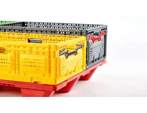 CAJA PLEGABLE REJILLADA, 600 x 400 x 115 mm.