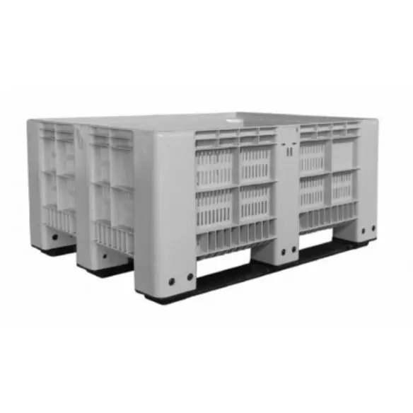 CONTENEDOR DE PLÁSTICO 3 PATINES, 1.200 x 1.000 x 580 mm.