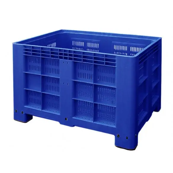 CONTENEDOR DE PLÁSTICO REJILLADO, 1.200 x 800 x 800 mm.