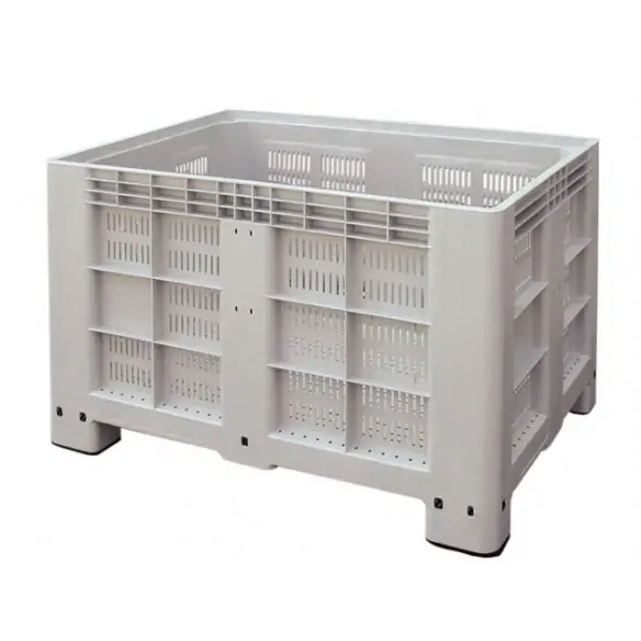 CONTENEDOR DE PLÁSTICO REJILLADO, 1.200 x 800 x 800 mm.