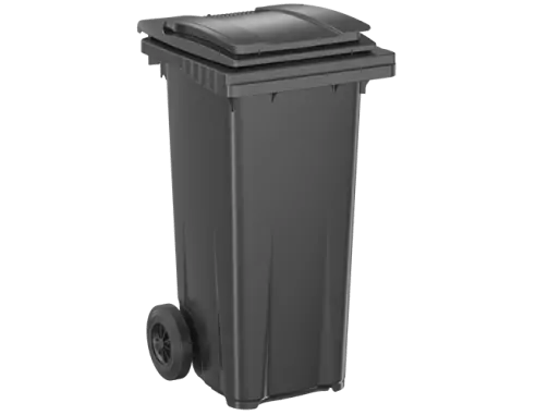 CONTENEDOR DE  RESIDUOS URBANOS 120 LITROS CON RUEDAS Y TAPA