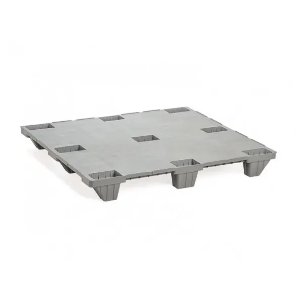 PALET AMERICANO DE PLÁSTICO ENCAJABLE CERRADO, 1.200 x 1.000 x 140 mm. (Largo x Ancho x Alto)