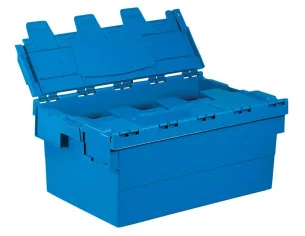 CAJA CON TAPA INTEGRADA APILABLE - ENCAJABLE, 600 x 400 x...
