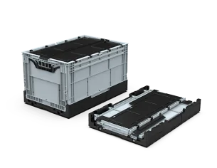 CAJA PLEGABLE CERRADA, 600 x 400 x 400 mm.