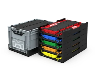 CAJA PLEGABLE CERRADA, 600 x 400 x 400 mm. 2