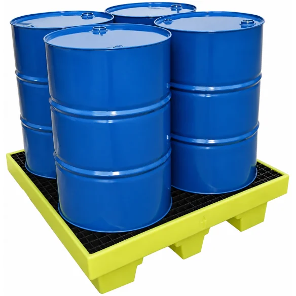 CUBETO POLIETILENO 4 BIDONES 1.240 x 1.240 x 347 mm. DE 274 LITROS (Largo x Ancho x Alto)
