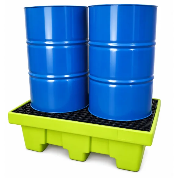 CUBETO POLIETILENO 2 BIDONES 1.260 x 830 x 390 mm. DE 220 LITROS (Largo x Ancho x Alto)