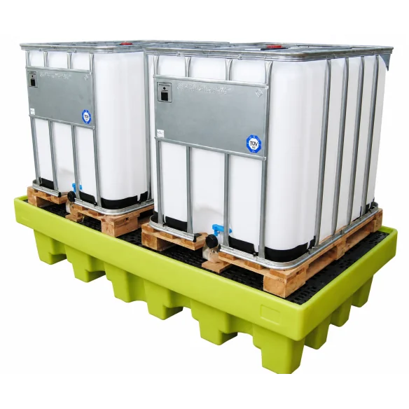 CUBETO COLECTOR 2 IBC 1.000 L. 2.480 x 1.285 x 2.100 mm. DE 1.140 LITROS (Largo x Ancho x Alto)