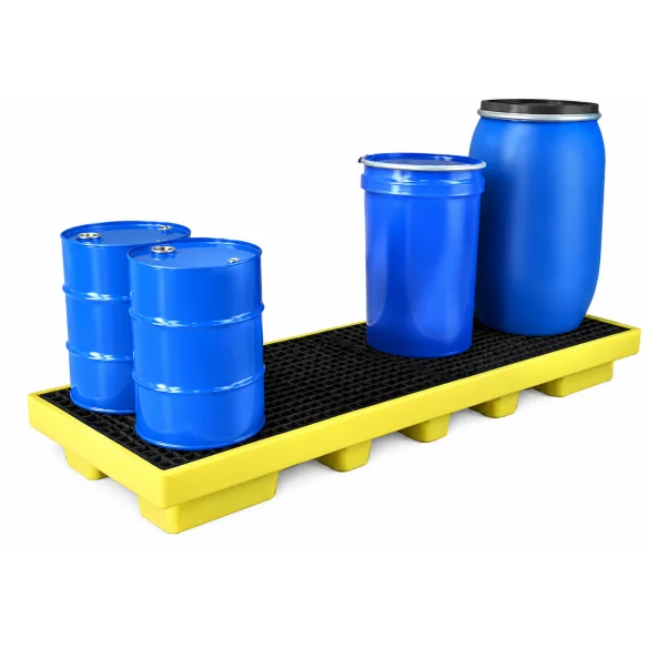 CUBETO POLIETILENO 4 BIDONES EN LÍNEA 2.484 x 840 x 265 mm. DE 300 LITROS (Largo x Ancho x Alto)