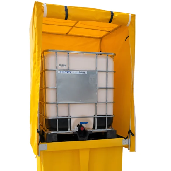 CUBETO POLIETILENO CON TOLDO 1.245 x 1.245 x 2.100 mm. DE 1.016 LITROS (Largo x Ancho x Alto)