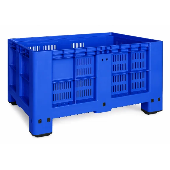 CONTENEDOR DE PLÁSTICO REJILLADO, 1.200 x 800 x 600 mm.