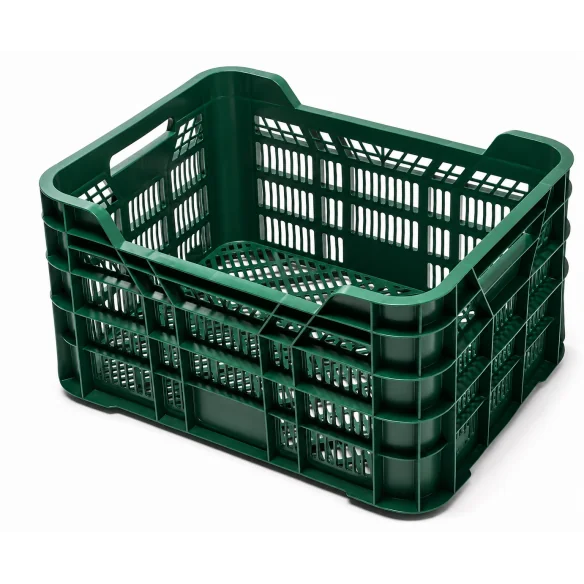 CAJA AGRÍCOLA APILABLE REJILLADA, 500 x 370 x 260 mm.