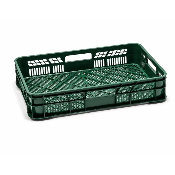 CAJA AGRÍCOLA APILABLE REJILLADA, 600 x 400 x 110 mm.