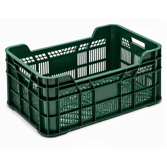 CAJA AGRÍCOLA APILABLE REJILLADA, 600 x 400 x 240 mm.