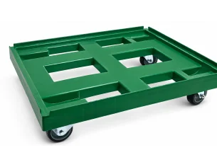 CARRO DE PLÁSTICO CON RUEDAS 600 x 400 x 180 mm. (Largo x...