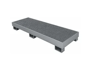 CUBETO GALVANIZADO CON REJA PARA 4 BIDONES DE 200 LITROS...