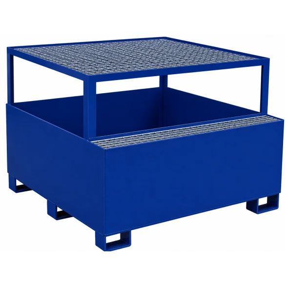 CUBETO METÁLICO CON SOPORTE 1 IBC DE 1.000 LITROS 1.460 x 1.460 x 1.090 mm. (Largo x Ancho x Alto)